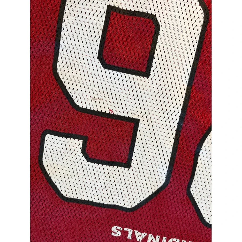 Reebok Arizona Cardinals Beanie Wells #26 Red Stitched Football Jersey Men's‎ L